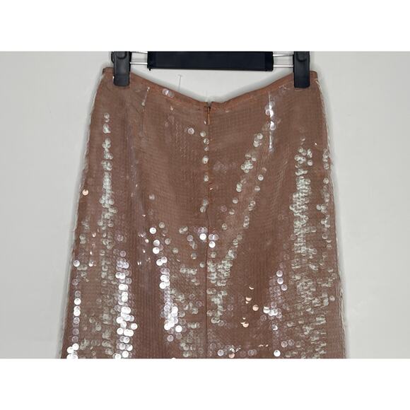 Madewell Sequin High Waisted Midi Pencil Skirt Fallen Timber N0100 Women 0 NWT - Picture 13 of 14
